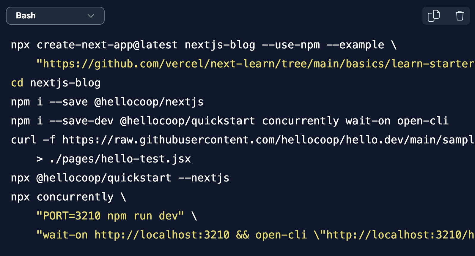 Add Hellō to any Next.js App in seconds